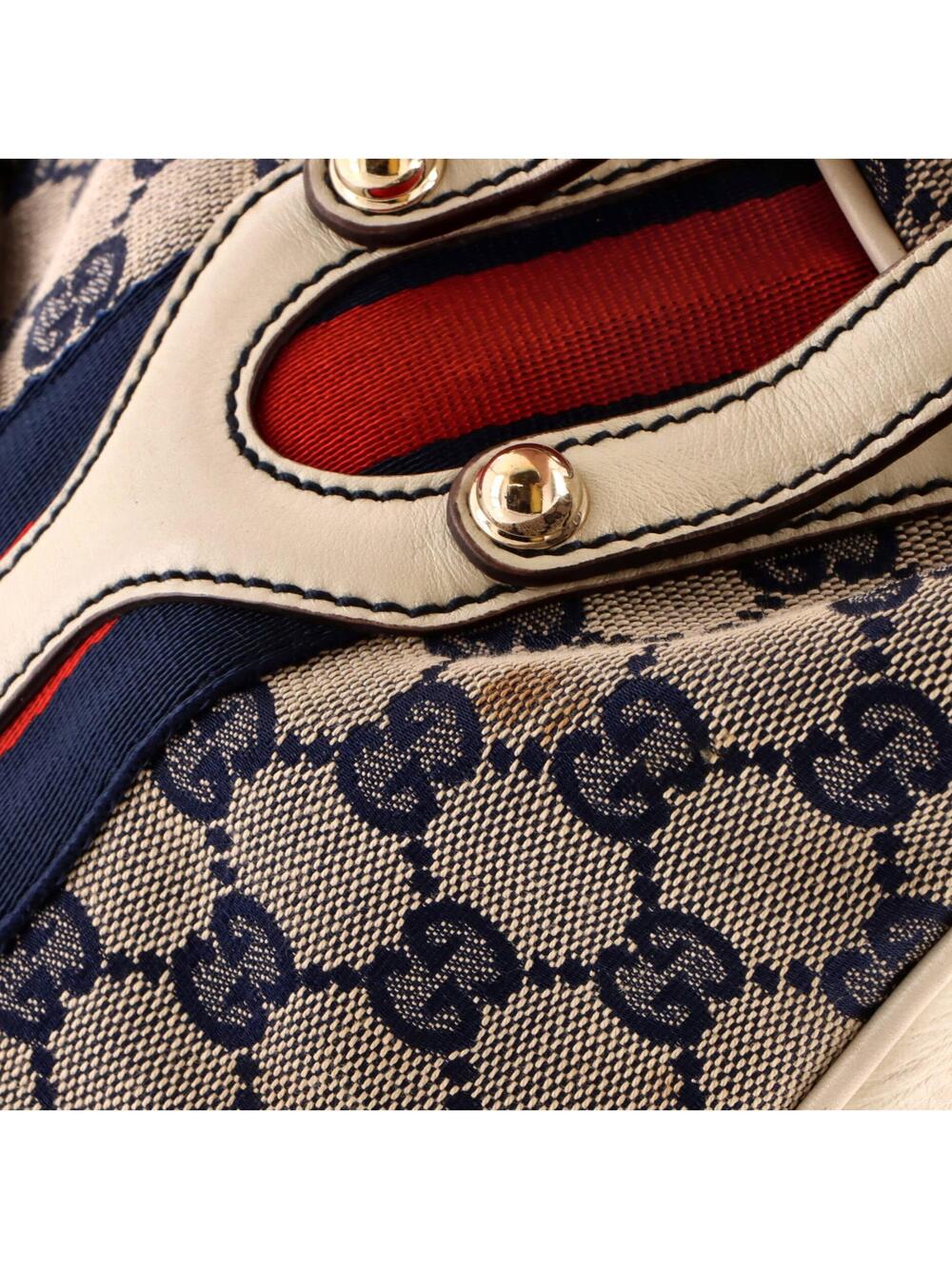 Gucci Vintage Web Bowler Bag Gg Canvas #374807G75B - Picture 8 of 9